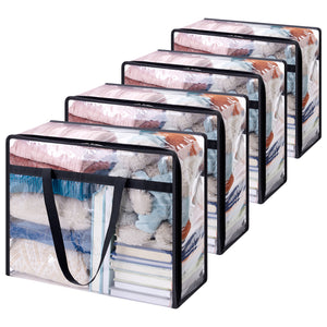 Lifewit Clear Clothes Storage Bags, Plastic Blanket Storage Bags, 4 Pack, 40L