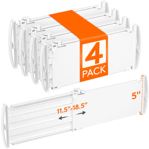 Lifewit 4 Pack 5" High Drawer Dividers for Clothes