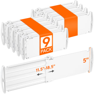 Lifewit 5" Tall Drawer Dividers, Adjustable Deep Drawer Organizer Clothes