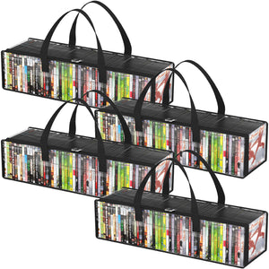 Lifewit CD Storage Bags, Clear PVC Plastic CD Case Holder with Handles