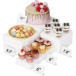 Lifewit 5 PCS Buffet Risers and Stands, (6",6",7.8",8.3",10") Food Risers for Buffet Table