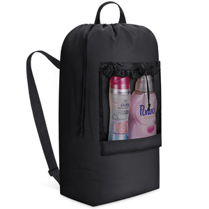 Lifewit Laundry Bag, Extra Large Laundry Backpack with Shoulder Straps and Mesh Pocket for Laundromat