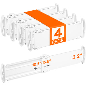 Lifewit Drawer Dividers for Clothes, 3.2" High 10.5"-16.5" Expandable Dresser Drawer Organizers