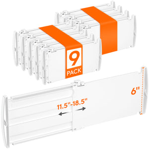 Lifewit 6" Tall 9 Pack Drawer Dividers