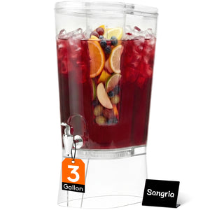 Lifewit 3 Gallon Drink Dispenser for Parties, Large Plastic Beverage Container