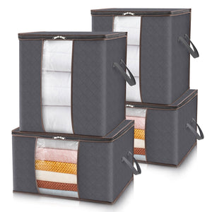Lifewit Foldable Storage Bags with Clear Window for Clothes, Blankets, 90L