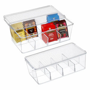 Lifewit Plastic Tea Bag Organizer Bins Box Tea